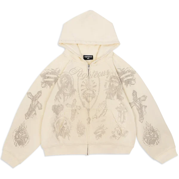 Werighteouss Tatted Believer Zip Up (Cream)