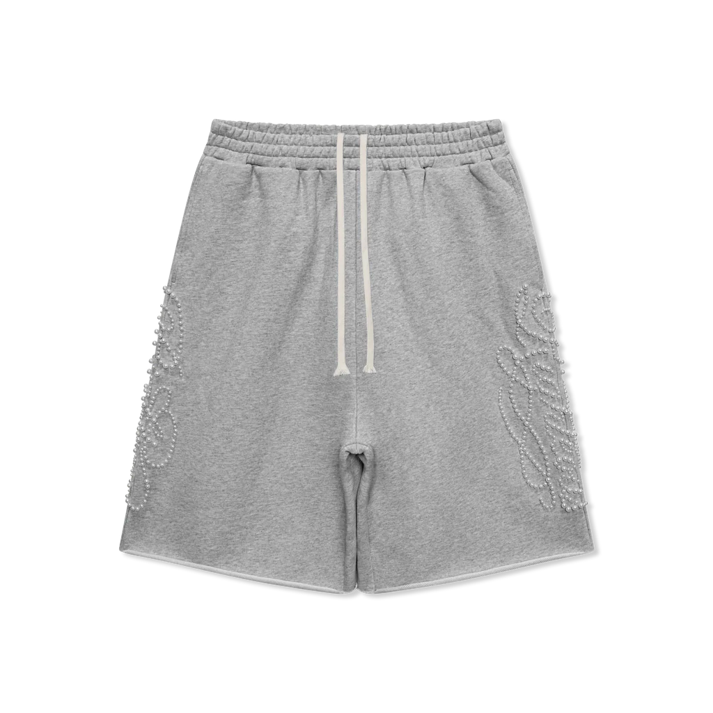 E0007134-2DFC-4638-9775-A7475A5053A0_1024x We Are Righteous “Script Pearl” Sweatshorts