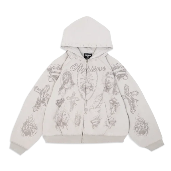 Werighteous “Tatted Believer” Zip Up (Grey)