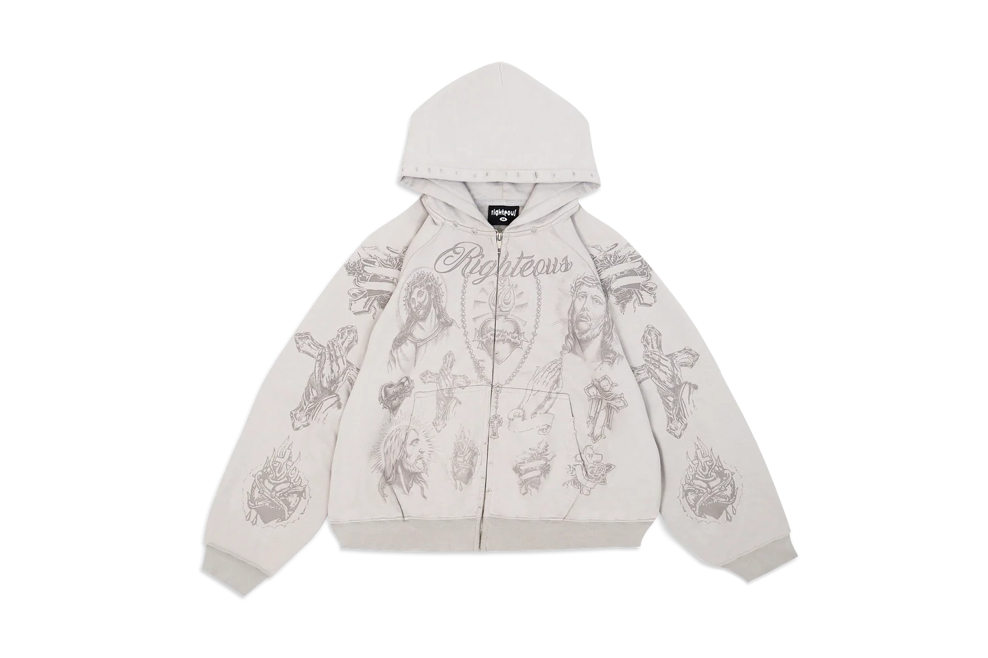 GreyTatZip1 Werighteous “Tatted Believer” Zip Up (Grey)