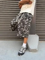 We Are Righteous Camo Pearl Cargo Shorts (Black)