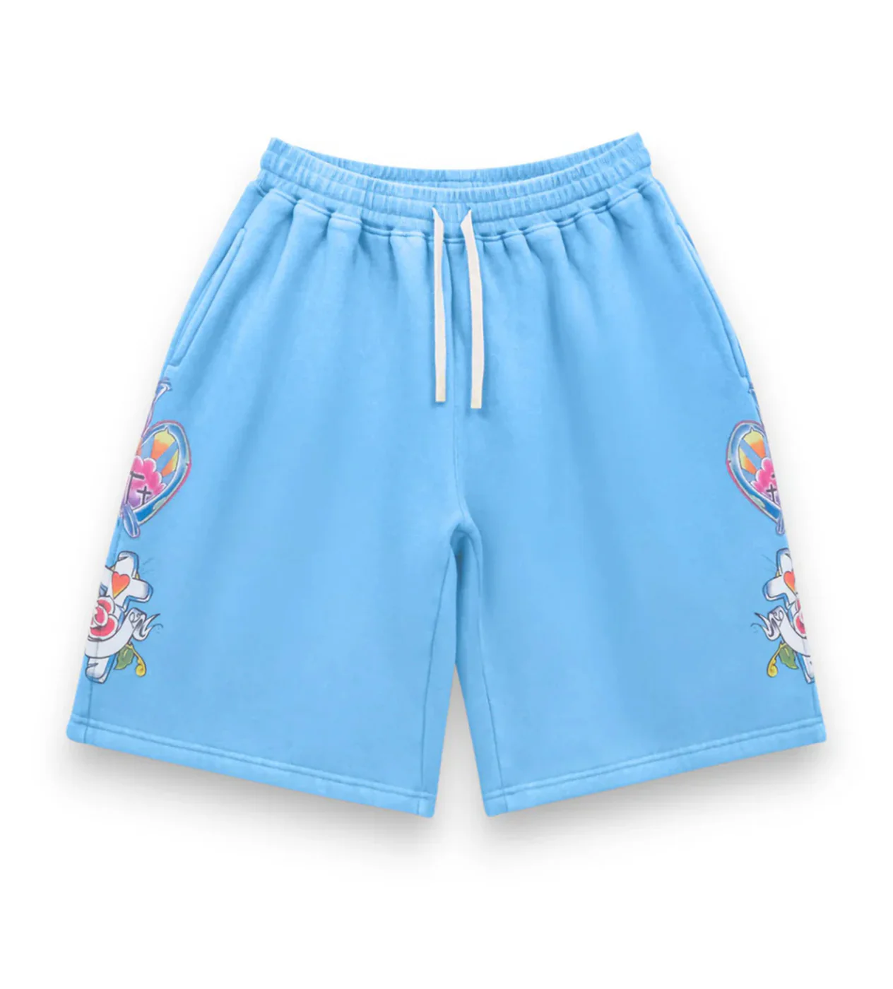Righteous-Risen-King-Shorts-Blue-front Righteous Risen King Shorts Blue