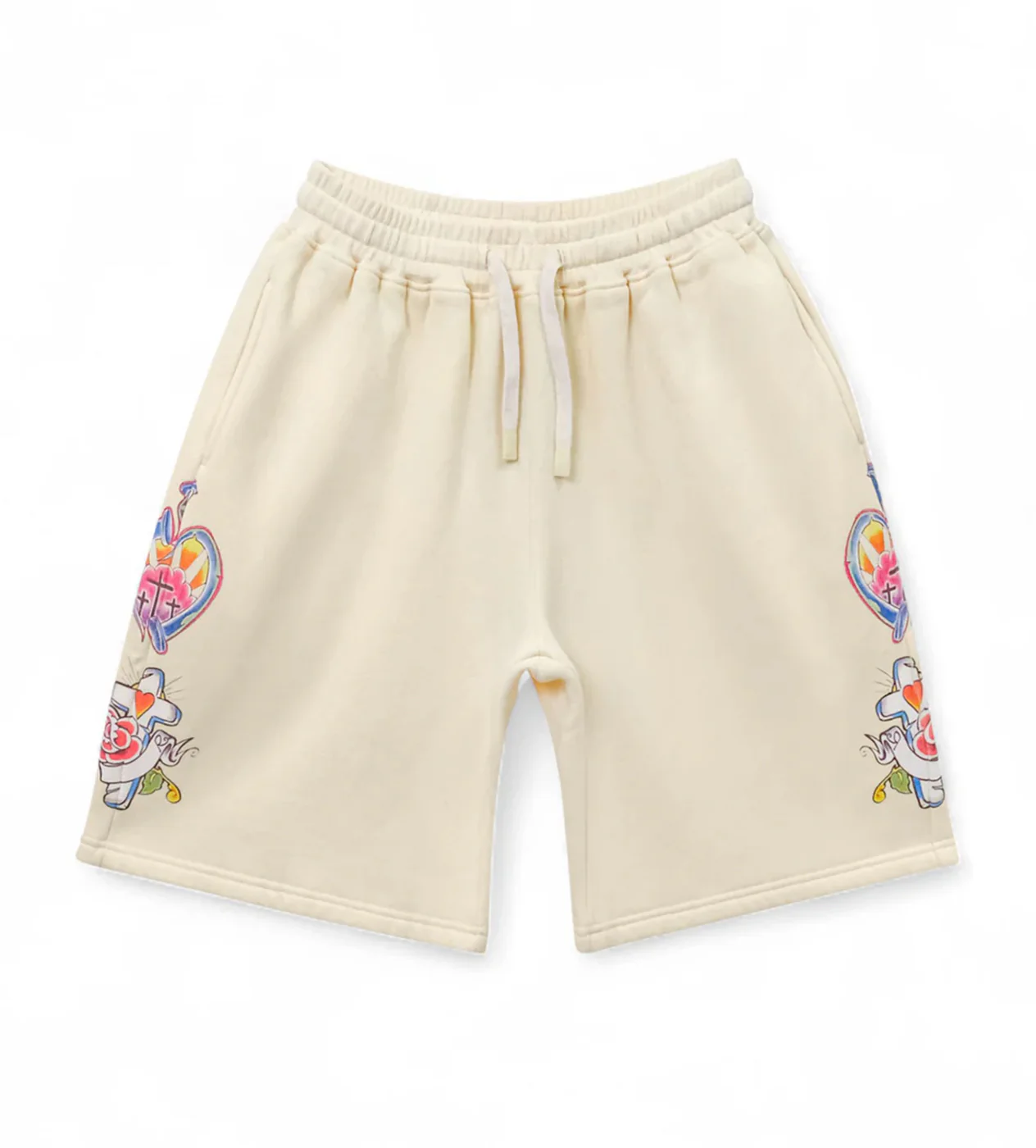 Righteous-Risen-King-Shorts-Cream-front Righteous Risen King Shorts Cream