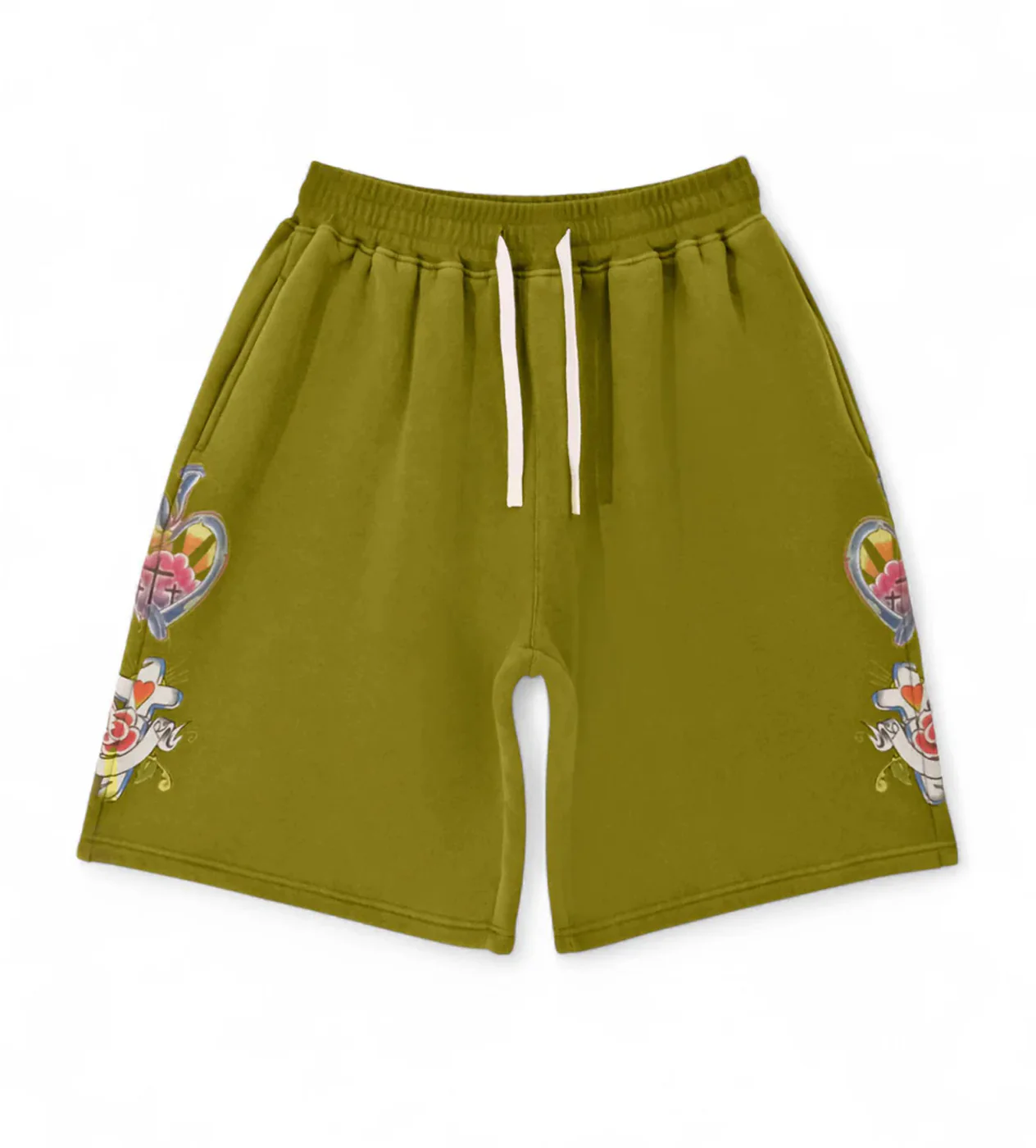 Righteous-Risen-King-Shorts-Green-front Righteous Risen King Shorts Green
