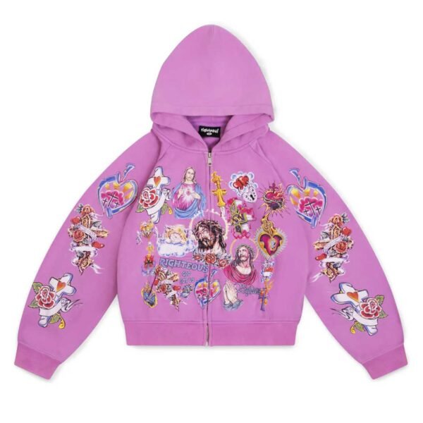 werighteous Risen King Zip Up Hoodie Purple