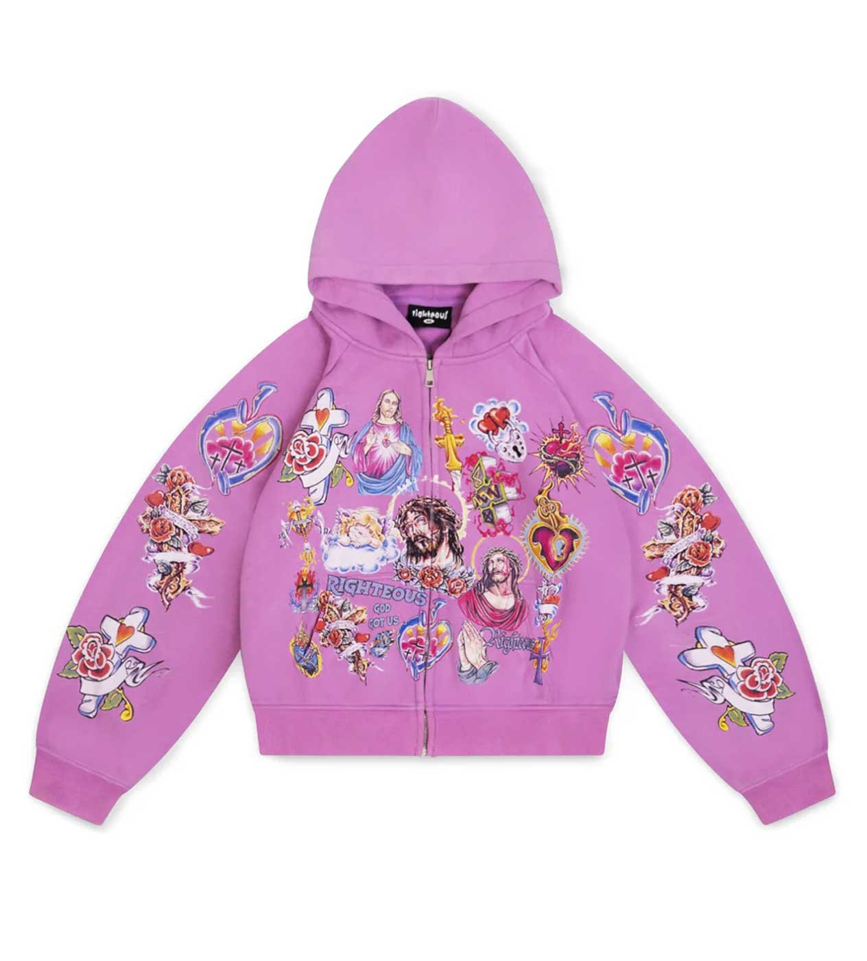 Righteous-Risen-King-Zip-Up-Hoodie-Purple-front werighteous Risen King Zip Up Hoodie Purple