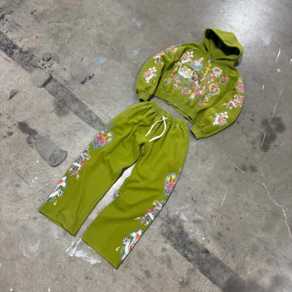 We Are Righteous Moss” Risen King Zip Up Tracksuit