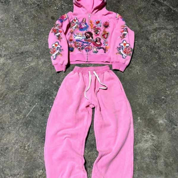 We Are Righteous Risen King Zip Up Pink